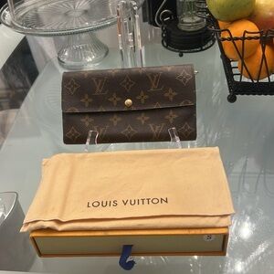 Louis Vuitton Monogram Portefeuille Sara Brown Long Wallet!W/O box and dust bag